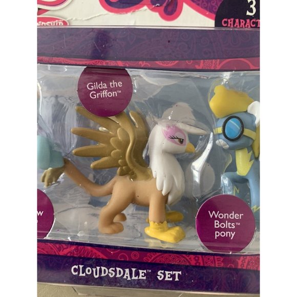My Little Pony Friendship Magic Cloudsdale 3 Pony Set W/ Rainbow Dash NEW Sealed - Picture 5 of 10